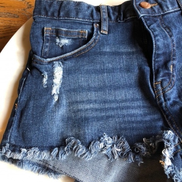 NWOT H&M Distressed Hugh Wasted Jean Shorts - Picture 4 of 6